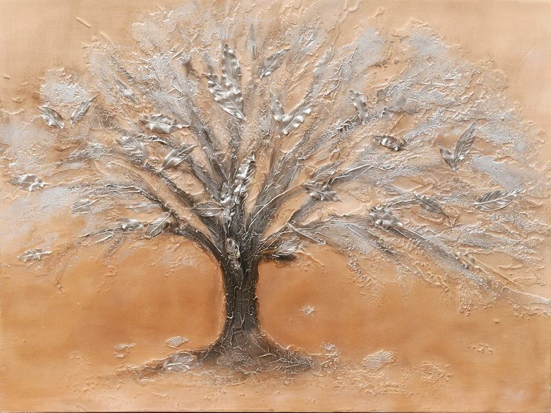 Ručně malovaný obraz - Strom, 90x120 cm - GLIX DECO s.r.o.