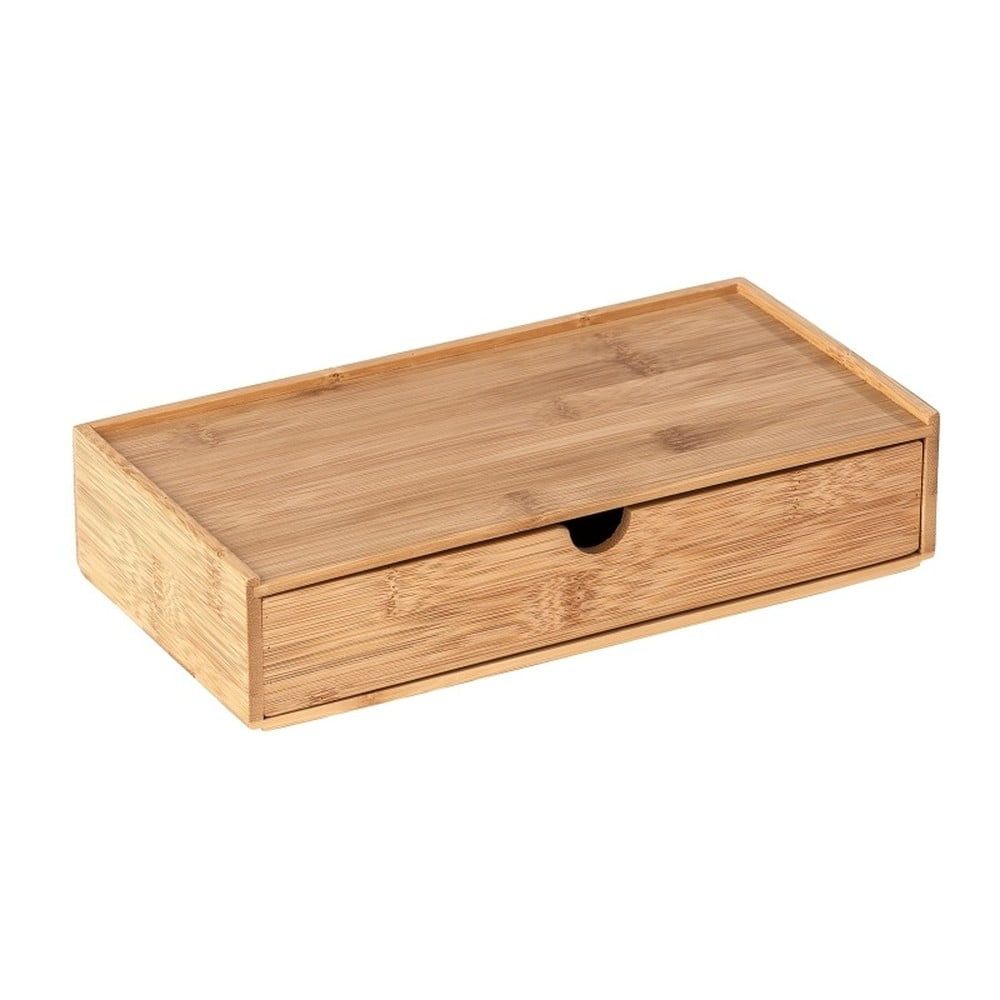 Bambusový úložný box s přihrádkou Wenko Terra - Bonami.cz