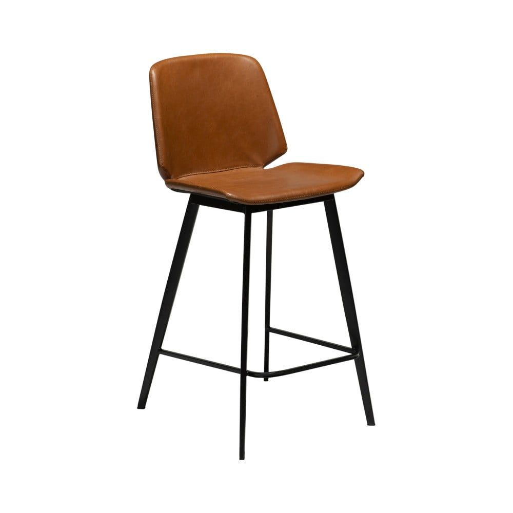 Koňakově hnědá barová židle z eko kůže DAN–FORM Denmark Swing, výška 94 cm - Bonami.cz
