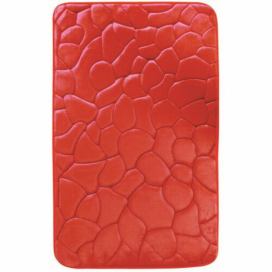 VOPI Koupelnová předložka s paměťovou pěnou Kameny červená, 50 x 80 cm