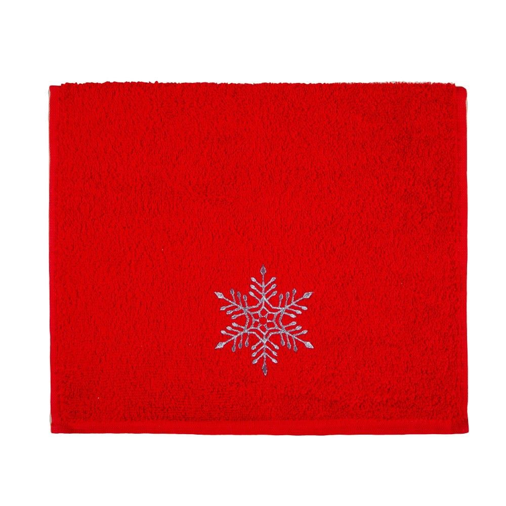 Osuška Christmas Snowflake Red, 30 x 50 cm - Bonami.cz