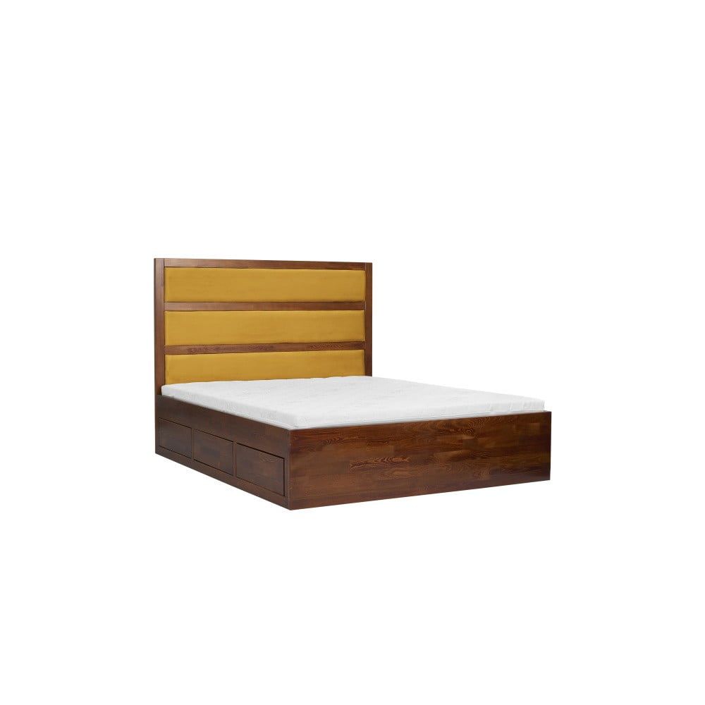 Dvoulůžková postel z masivního borovicového dřeva SKANDICA Magnus Dark, 140 x 200 cm - Bonami.cz