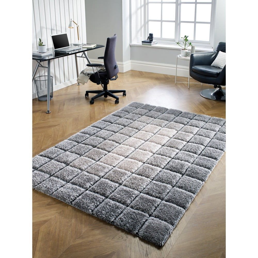 Šedý koberec Flair Rugs Cube, 80 x 150 cm - Bonami.cz