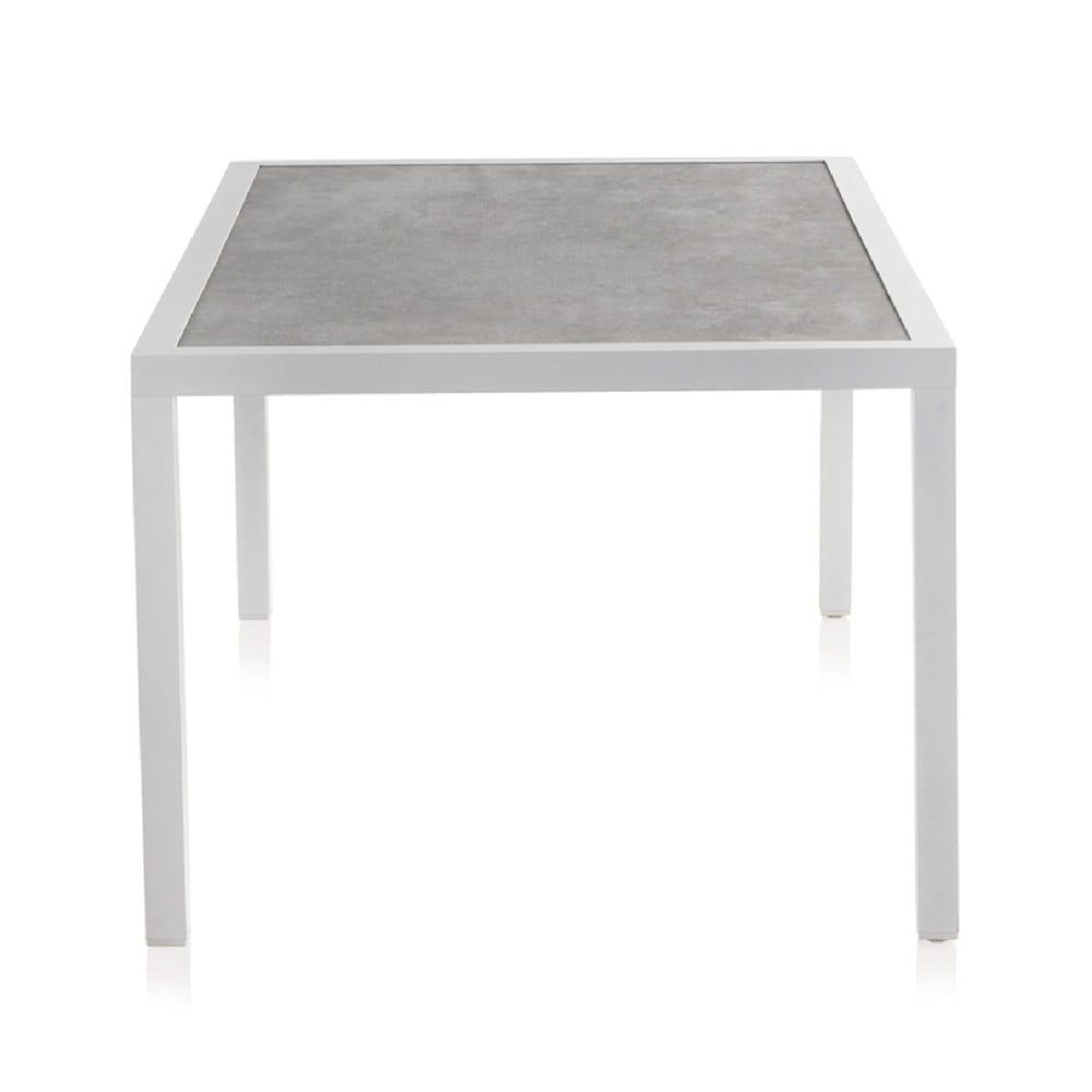Bílý zahradní stůl s keramickou deskou Geese Chiara, 100 x 160 cm - Bonami.cz