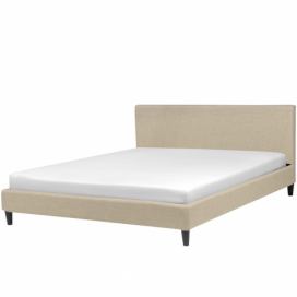 Čalouněná postel béžová 180 x 200 cm FITOU