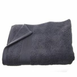 Atmosphera Ručník, tmavě šedý ručník, bavlněný ručník - tmavě šedá barva, 130 x 70 cm