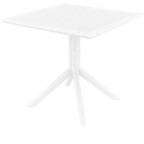 Bílý zahradní jídelní stůl Resol Sky, 80 x 80 cm - Bonami.cz