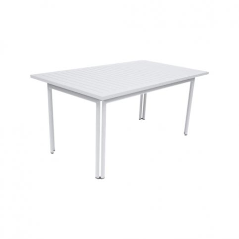 Bílý zahradní kovový jídelní stůl Fermob Costa, 160 x 80 cm - Bonami.cz