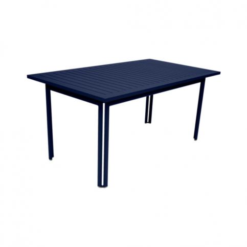 Tmavě modrý zahradní kovový jídelní stůl Fermob Costa, 160 x 80 cm - Bonami.cz