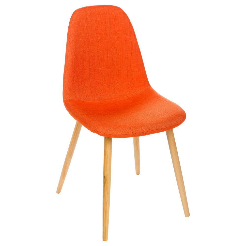 Atmosphera Pohodlná oranžová židle do obýváku nebo jídelny - EMAKO.CZ s.r.o.