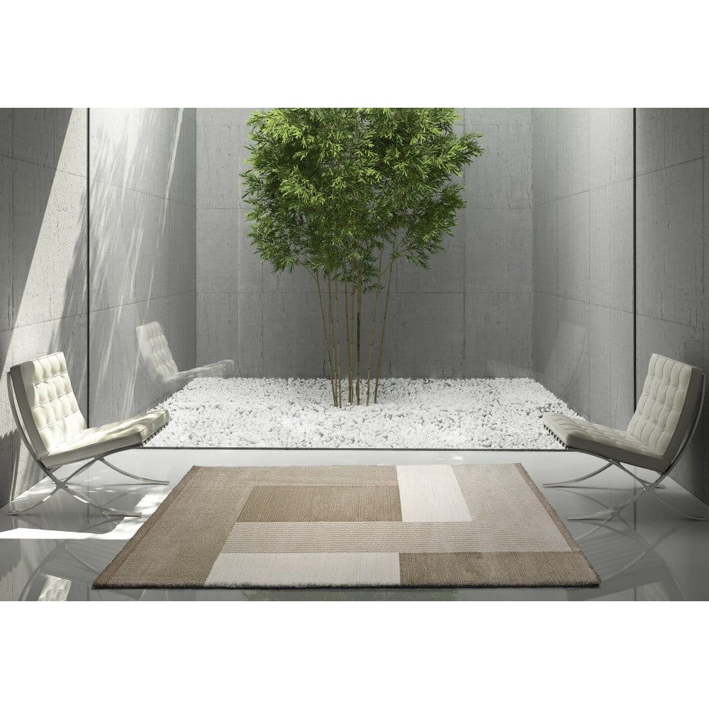 Béžový koberec Universal Tanum Blocks, 80 x 150 cm - Bonami.cz