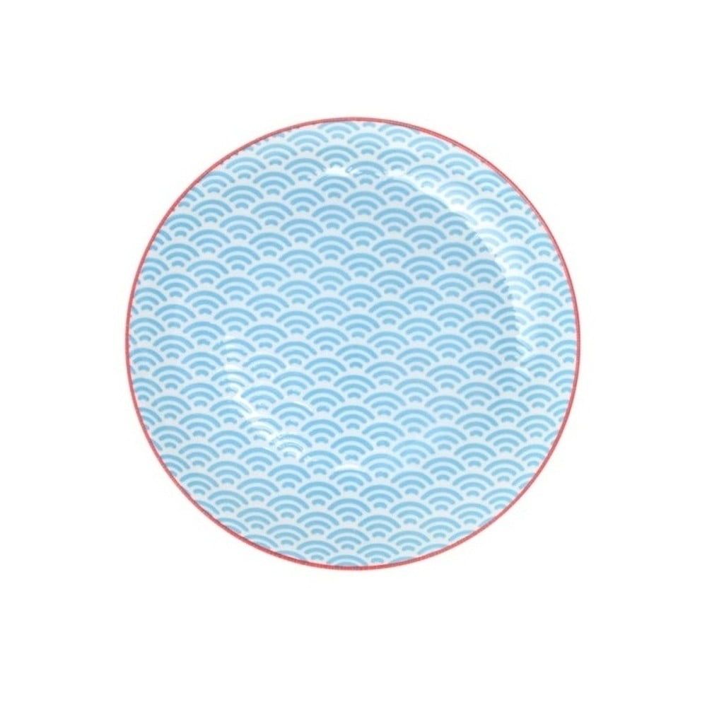 Modrý porcelánový talíř Tokyo Design Studio Wave, ⌀ 20,6 cm - Bonami.cz