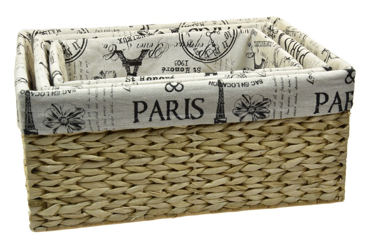 Vingo Úložný box s látkou PARIS Rozměry (cm): sada - Vingo