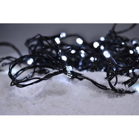 LED vánoční řetěz, 120 LED, 20m, přívod 5m, 8 funkcí, IP44, bílý - Rozsvitsi.cz - svítidla