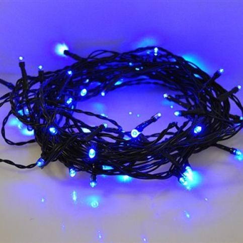 LED vánoční řetěz, 120 LED, 20m, přívod 5m, 8 funkcí, IP44, modrý - Rozsvitsi.cz - svítidla