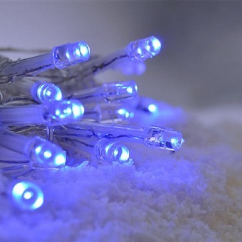 LED vánoční řetěz, 3m, 20xLED, 3x AA, modré světlo, transparentní kabel - Rozsvitsi.cz - svítidla