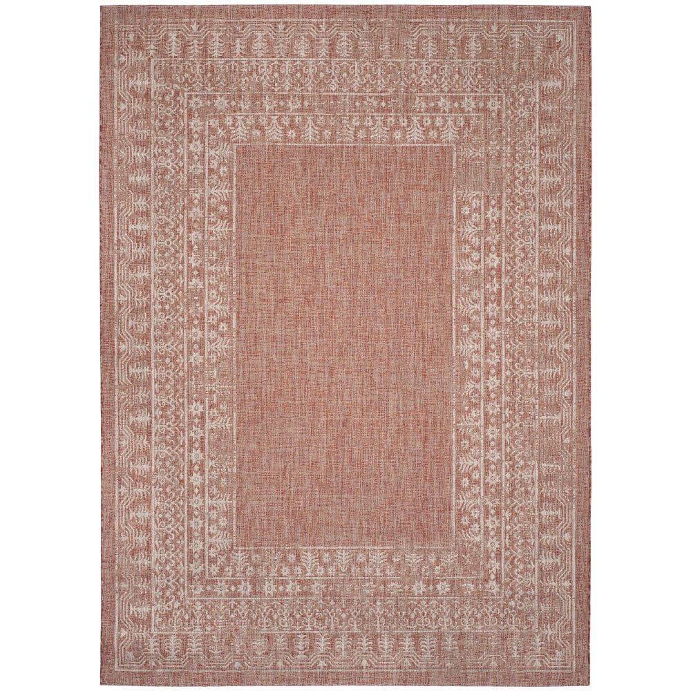 Červenobéžový koberec vhodný i na venkovní použití Safavieh Marea, 231 x 160 cm - Bonami.cz