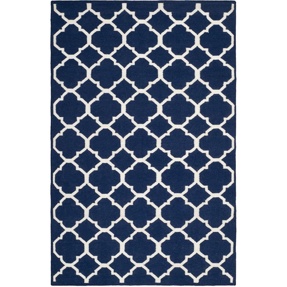 Modro-bílý vlněný koberec Safavieh Tahla, 182 x 121 cm - Bonami.cz
