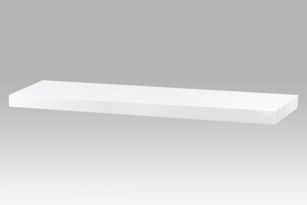 Nástěnná polička bílá matná, 90 cm - ATAN Nábytek