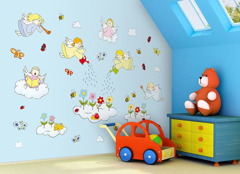 Mint Kitten Samolepící dekorace na zeď ANDĚLÉ Angels Varianta: ANDĚLÉ - 1,6 m2 - M DUM.cz