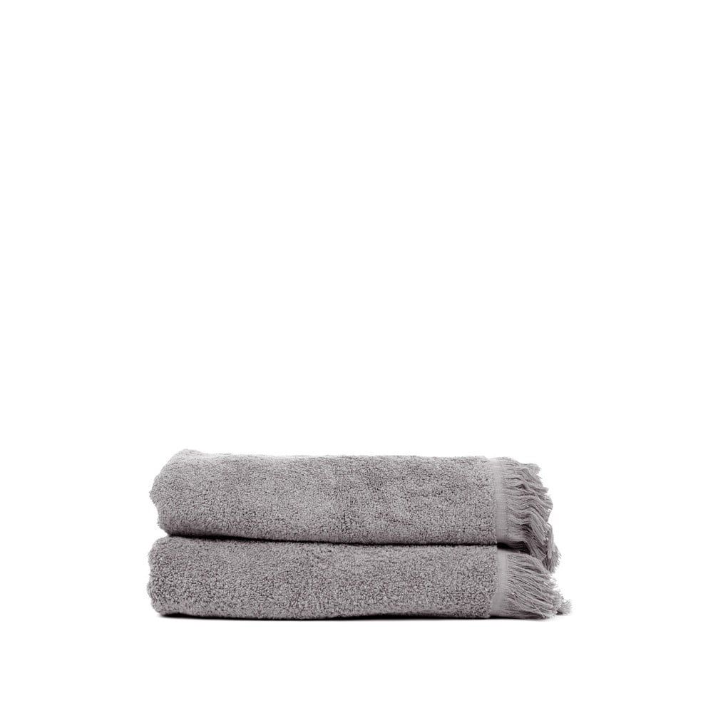 Sada 2 antracitově šedých osušek ze 100% bavlny Bonami Selection, 70 x 140 cm - Bonami.cz
