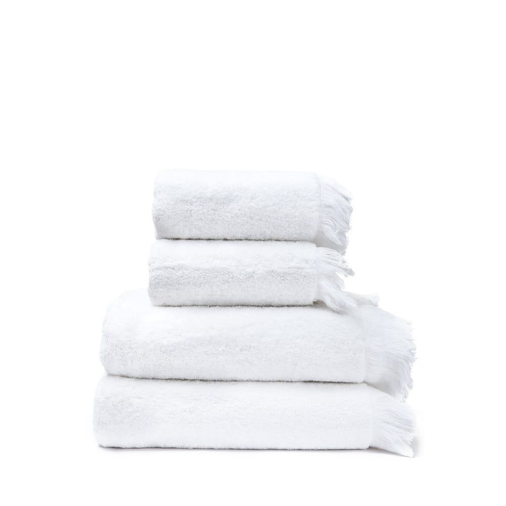Sada 2 bílých ručníků a 2 osušek ze 100% bavlny Bonami Selection, 50 x 90 + 70 x 140 cm - Bonami.cz