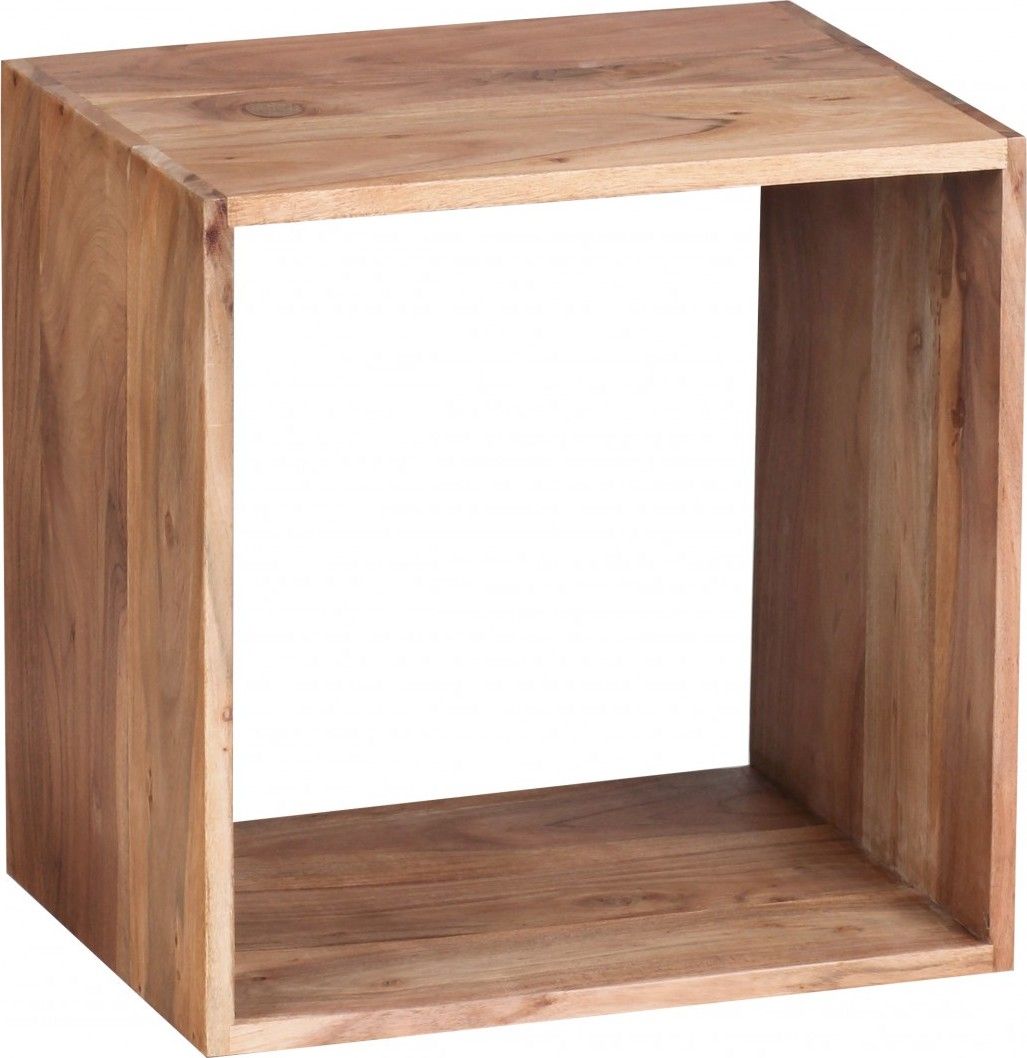 Brüxxi Odkládací stolek / regál Mumbai cube, 43,5 cm, masiv akát Barva: akát - M DUM.cz
