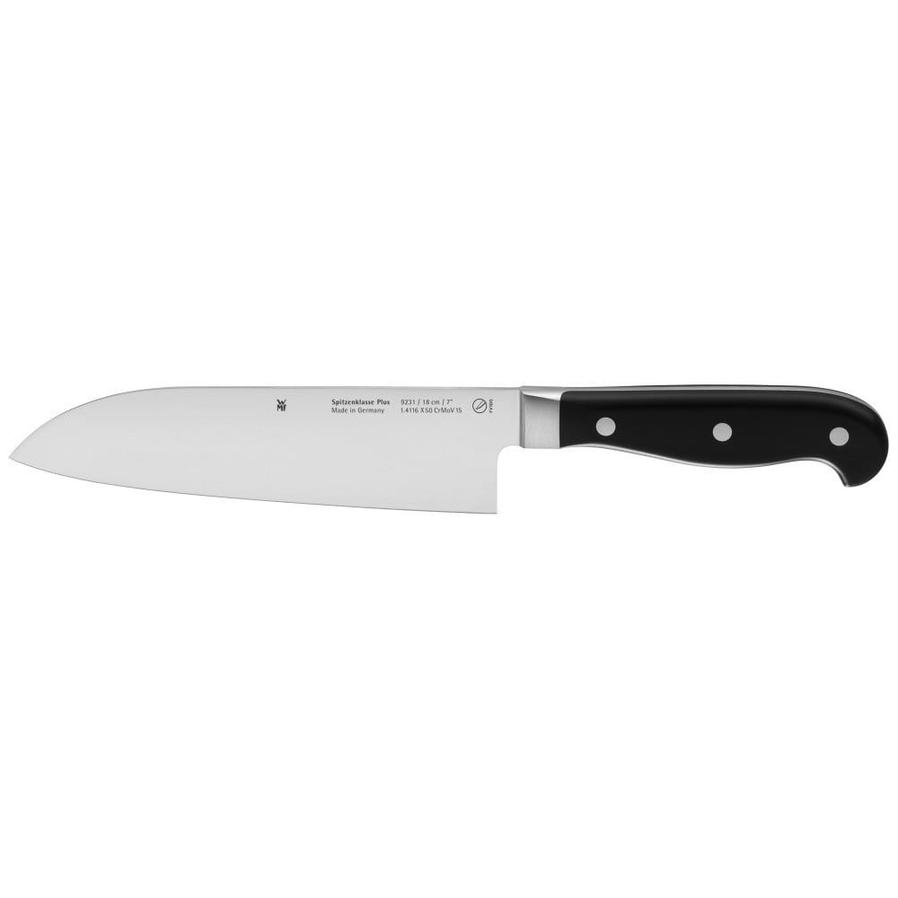 Japonský nůž Santoku ze speciálně kované nerezové oceli WMF Spitzenklasse Plusn, délka 18 cm - Chefshop.cz