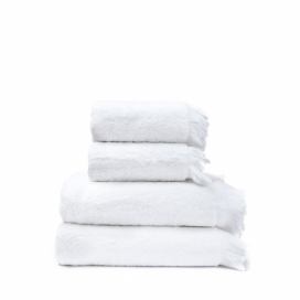 Sada 2 bílých ručníků a 2 osušek ze 100% bavlny Bonami Selection, 50 x 90 + 70 x 140 cm