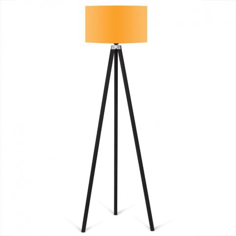 Černá volně stojící lampa s oranžovým stínítkem lampa Kate Louise Siyah - Bonami.cz