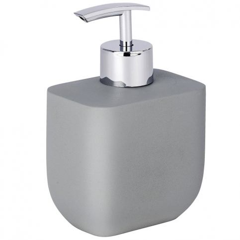 Dávkovač na tekuté mýdlo s řady minimalistických doplňků do koupelny Concrete firmy - EMAKO.CZ s.r.o.