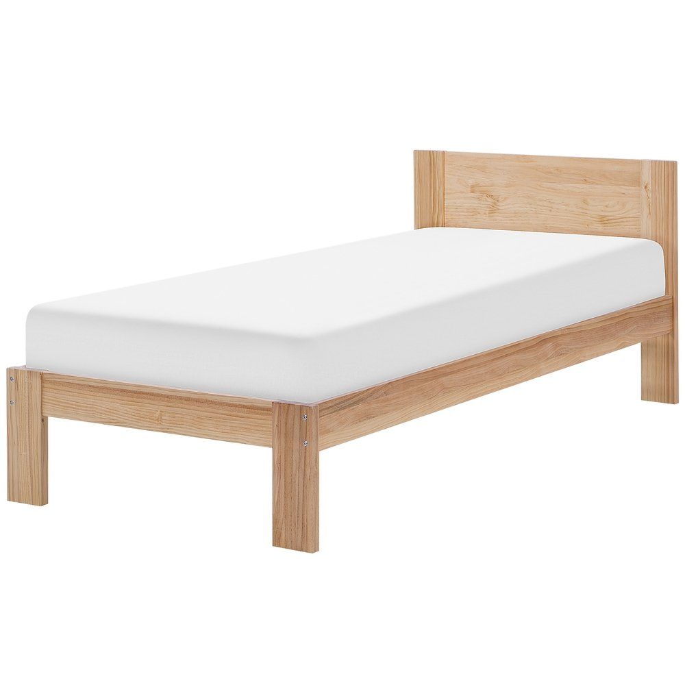 Dřevěná postel s lamelovým roštem 90x200 cm NARBONNE - Beliani.cz