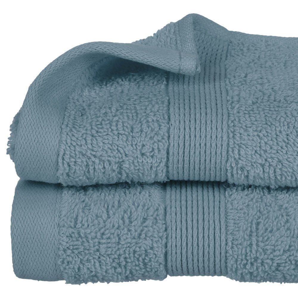 Atmosphera Modrý koupelnový ručník na ruce s bordurou, měkký a savý bavlněný ručník v módní barvě - EDAXO.CZ s.r.o.