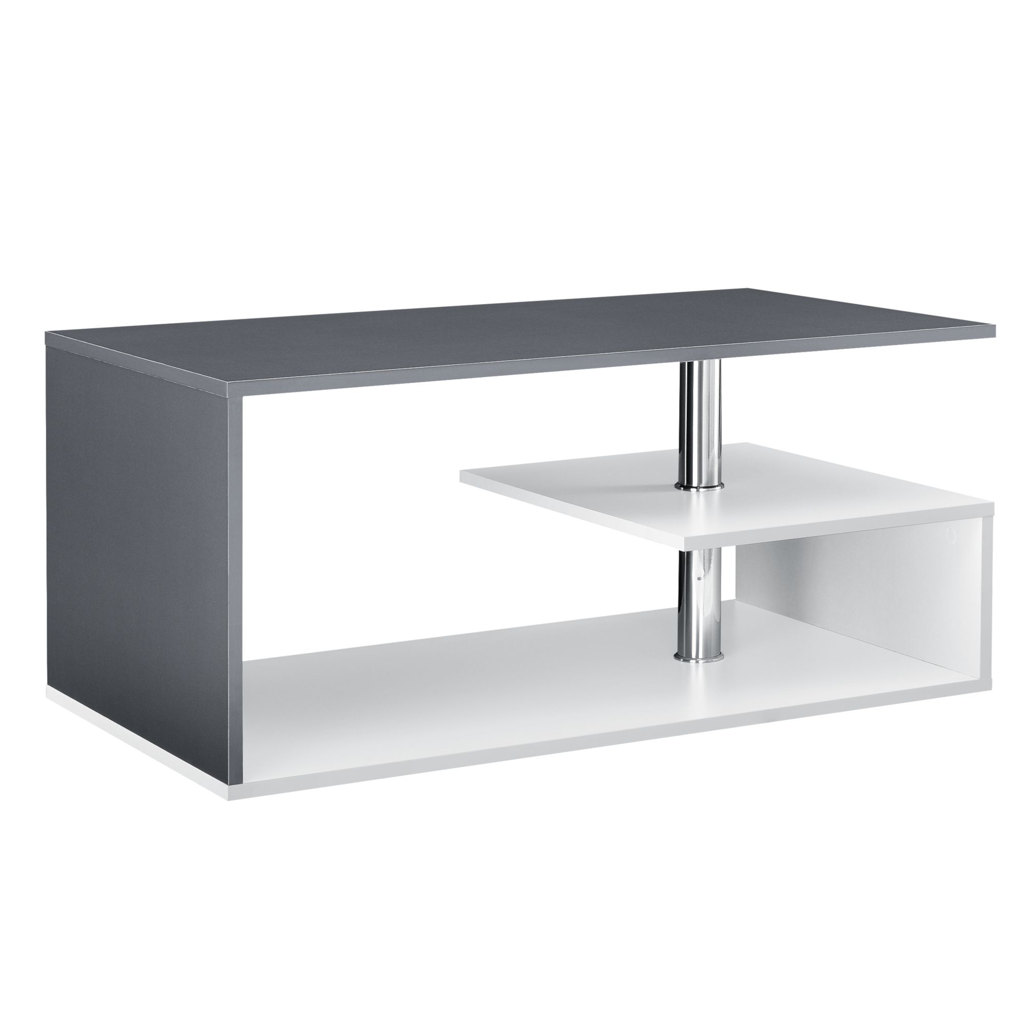 [en.casa] Konferenční stolek AANF-9805 bílý a šedý - H.T. Trade Service GmbH & Co. KG