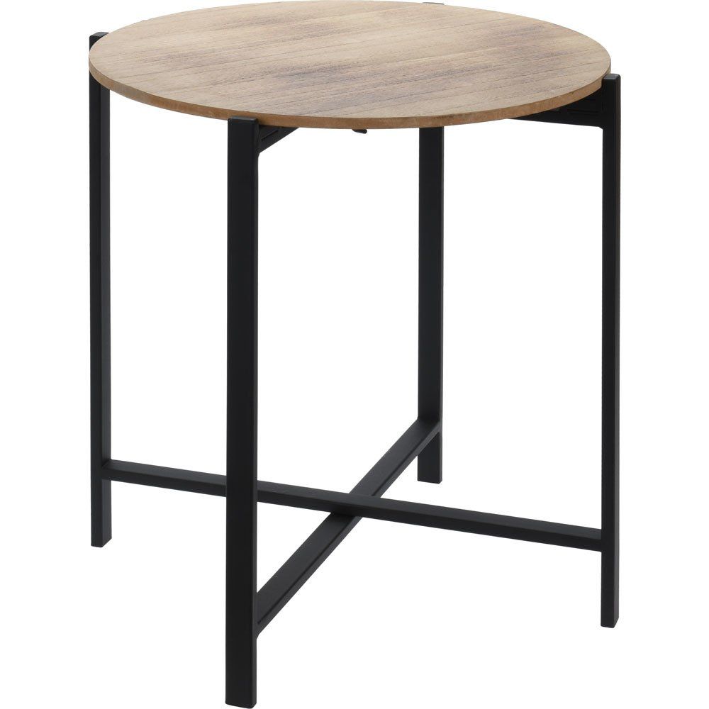DekorStyle Konferenční stolek s dřevěnou deskou 40 cm C47000120 - Houseland.cz