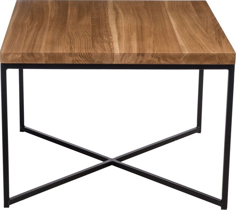Mørtens Furniture Konferenční stolek Besk, 45 cm, dub/černá Barva: dub / černá - M DUM.cz