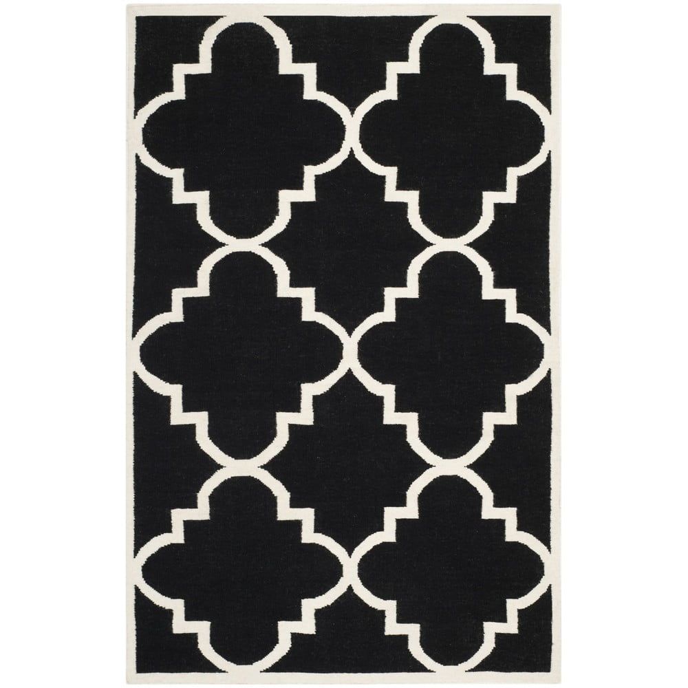 Černý vlněný koberec Safavieh Alameda, 243 x 152 cm - Bonami.cz