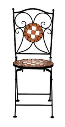 Kovová židle s mozaikou 2ks D0984 Dekorhome - DEKORHOME.CZ