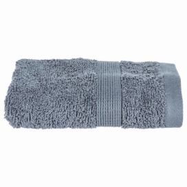 Atmosphera Bavlněný ručník na ruce s ozdobnou bordurou, šedý koupelnový ručník z bavlny s hustou osnovou