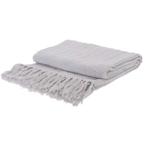 Emako Bílá bavlněná deka s přírodní bavlny, elegantní přehoz na gauč a teplá přikrývka - EMAKO.CZ s.r.o.