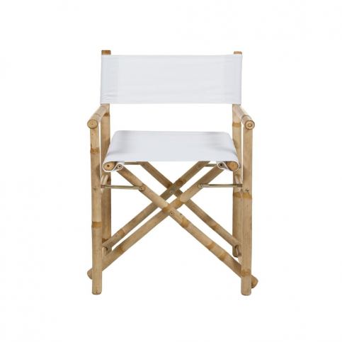 Bambusová židle s bílým sedákem Santiago Pons Hollywood - Bonami.cz