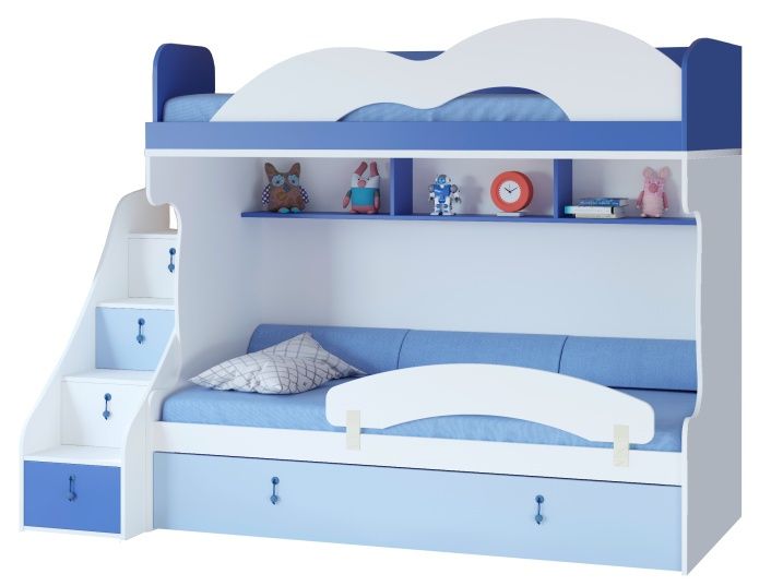 Dětská patrová postel Aurora I 90x200cm, pravá - výběr odstínů - Nábytek Harmonia s.r.o.