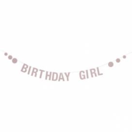 Girlanda „Birthday girl“ růžová Bloomingville