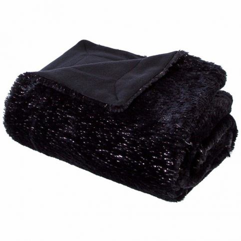Emako Černá deka velikosti 125 x 150 cm, vyrobená z polyesteru, teplá a příjemná na - EMAKO.CZ s.r.o.