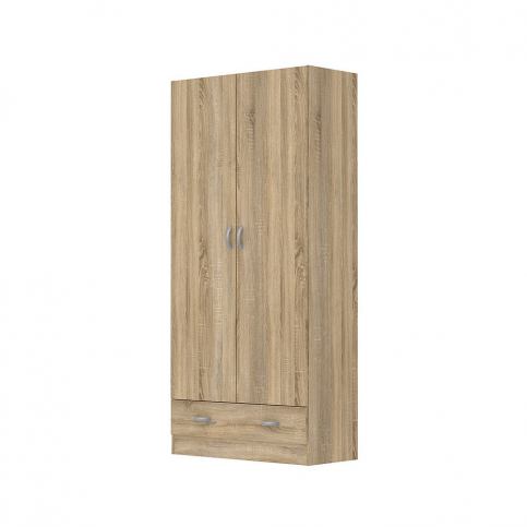 Hnědá šatní skříň Evegreen House Home Spark, výška 170,4 cm - Bonami.cz