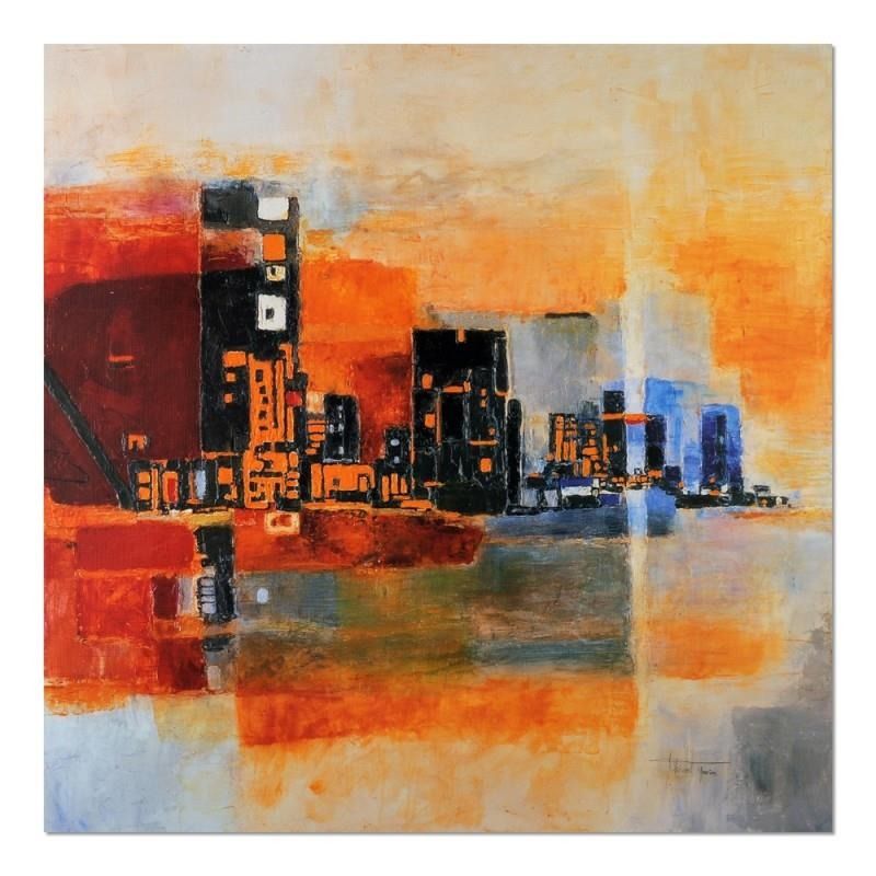 CARO Obraz na plátně - Abstraction - City Panorama 30x30 cm - GLIX DECO s.r.o.