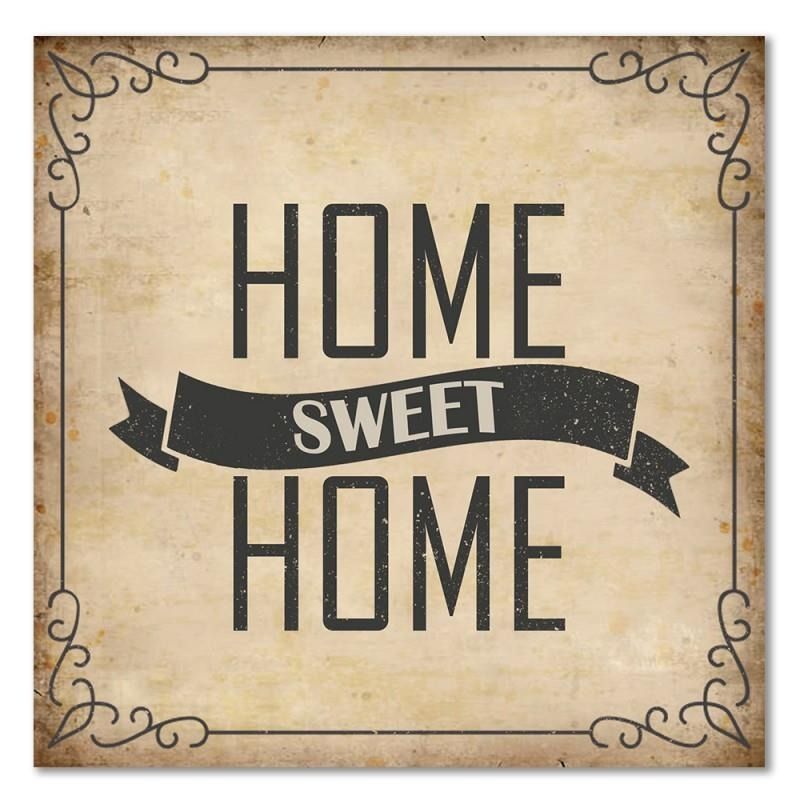 CARO Obraz na plátně - Home Sweet Home 30x30 cm - GLIX DECO s.r.o.