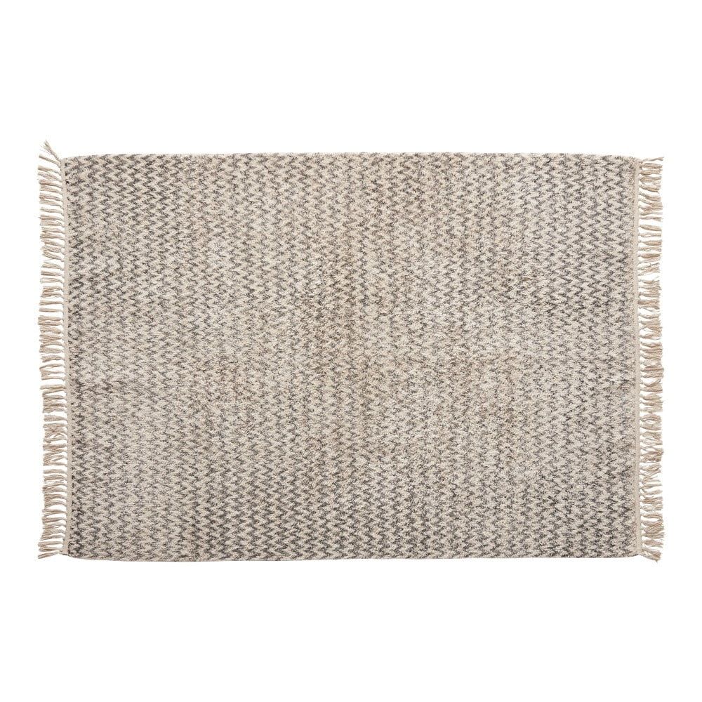 Šedý bavlněný koberec Hübsch Miranda, 127 x 180 cm - Bonami.cz