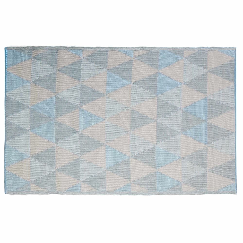COLOUR CLASH Venkovní koberec trojúhelníky 180 x 120 cm - pastelově modrá - Butlers.cz