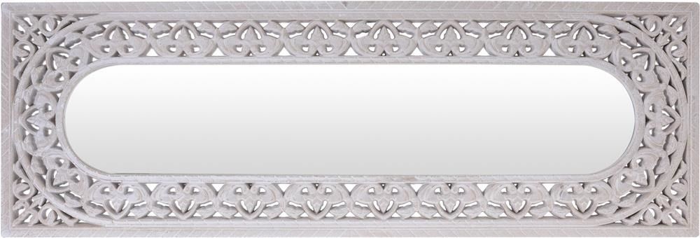 Home Styling Collection Nástěnné zrcadlo v dřevěném rámečku, bílá barva,30x90cm - EMAKO.CZ s.r.o.